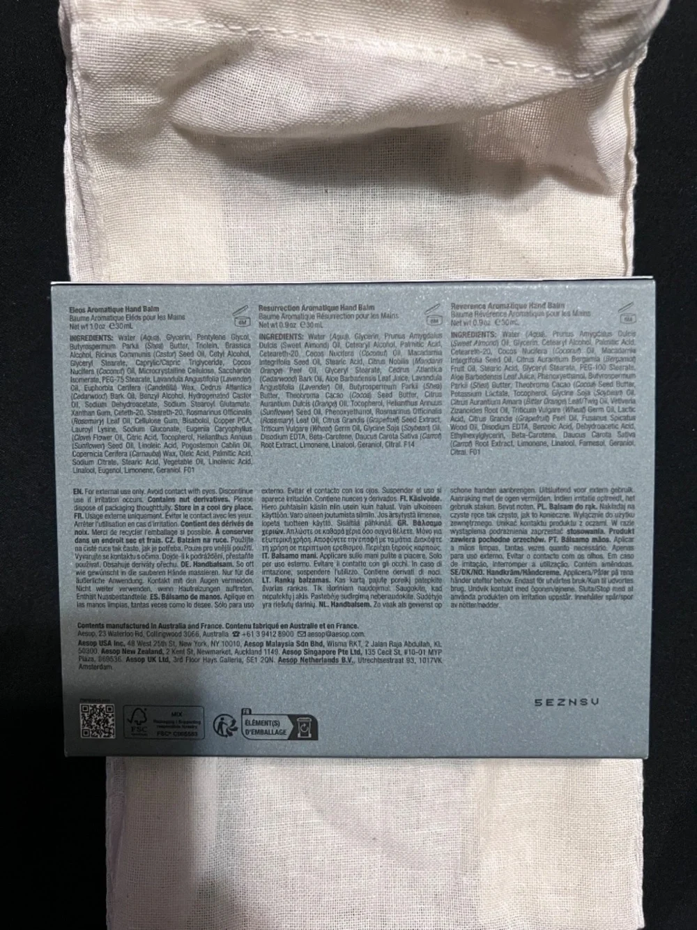 Aesop Helping Hands Hand Balm Trio